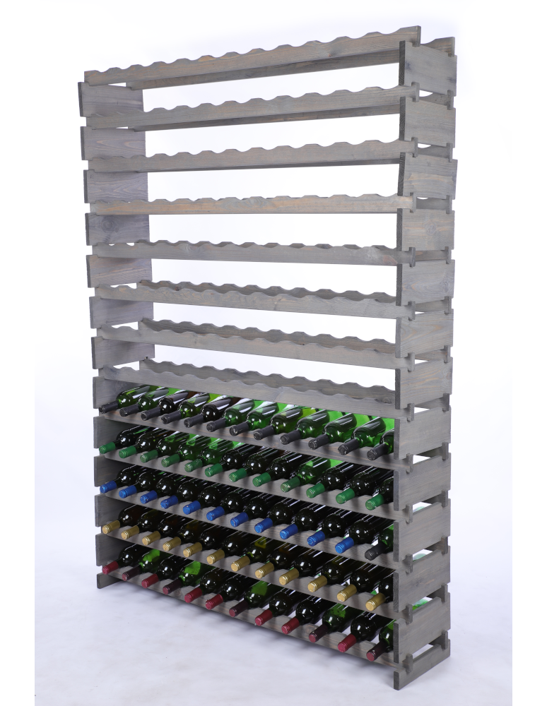 Modułowe stojaki do butelek RW11 - Stojak na wino regał modułowy na butelki 13x12 but SZEROKI BEZ NARZĘDZI - product b2b.wamar.biz 2