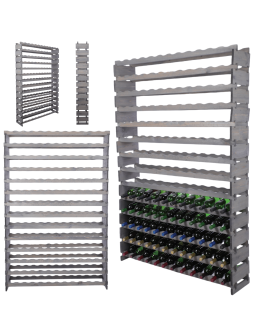 Stojak na wino regał modułowy na butelki 14x12 but SZEROKI BEZ NARZĘDZI