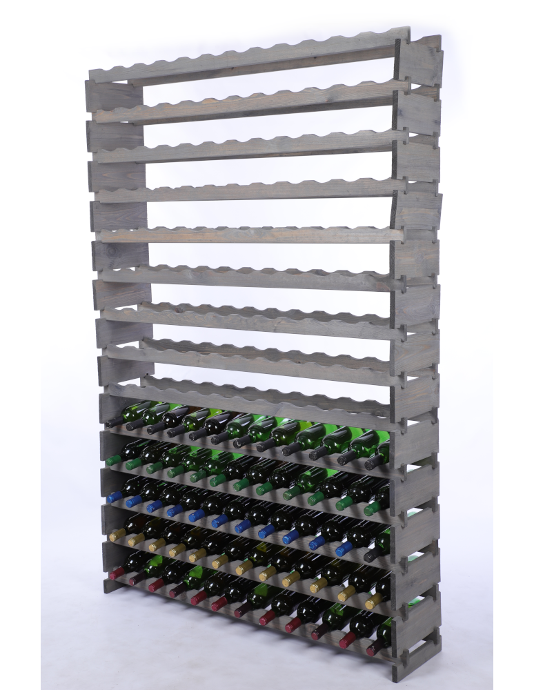 Modułowe stojaki do butelek RW11 - Stojak na wino regał modułowy na butelki 14x12 but SZEROKI BEZ NARZĘDZI - product b2b.wamar.biz 2