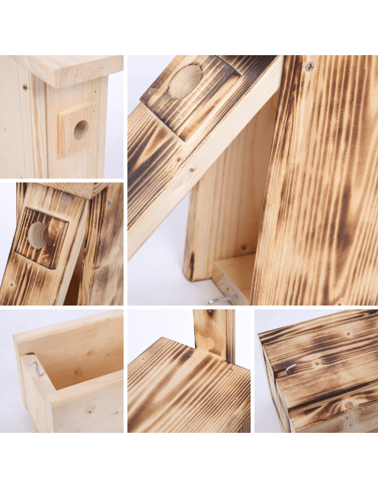 Budki Lęgowe - Budka lęgowa dla ptaków domek domki budki hotel SIKORKA wlot 2,8 cm ECO - product b2b.wamar.biz 7