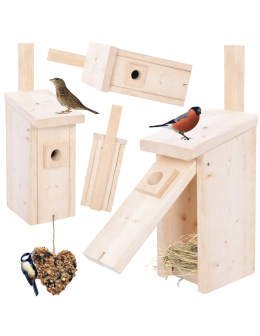 Budka lęgowa dla ptaków domek domki hotel MAZUREK MUCHOŁÓWKA wlot 3,2 cm