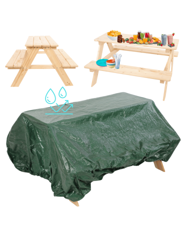Pokrowiec ochronny na stół piknikowy skrzynię stolik WODOODPORNY z gumką - product 2