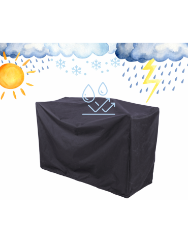 Pokrowiec ochronny na ławeczkę ławkę CZARNY WODOODPORNY z gumką
