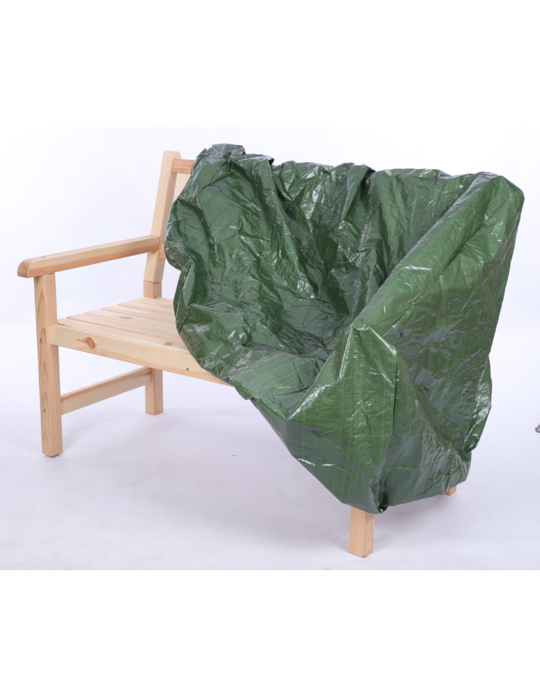 Uniwersalne plandeki- ochronne pokrowce - Pokrowiec ochronny na ławeczkę ławkę zielony WODOODPORNY z gumką 90x154x70 - product b2b.wamar.biz 2