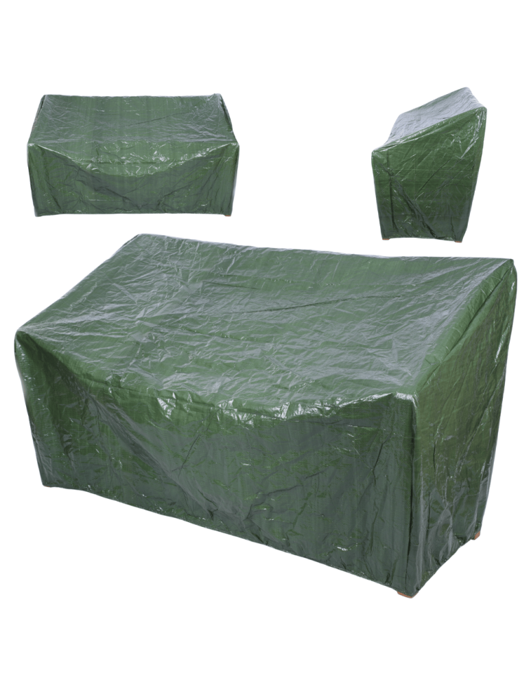 Uniwersalne plandeki- ochronne pokrowce - Pokrowiec ochronny na ławeczkę ławkę zielony WODOODPORNY z gumką 90x154x70 - product b2b.wamar.biz 4