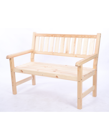 Ławka ogrodowa drewniana z oparciem podłokietniki dwuosobowa IMPREGNAT - produkt 2