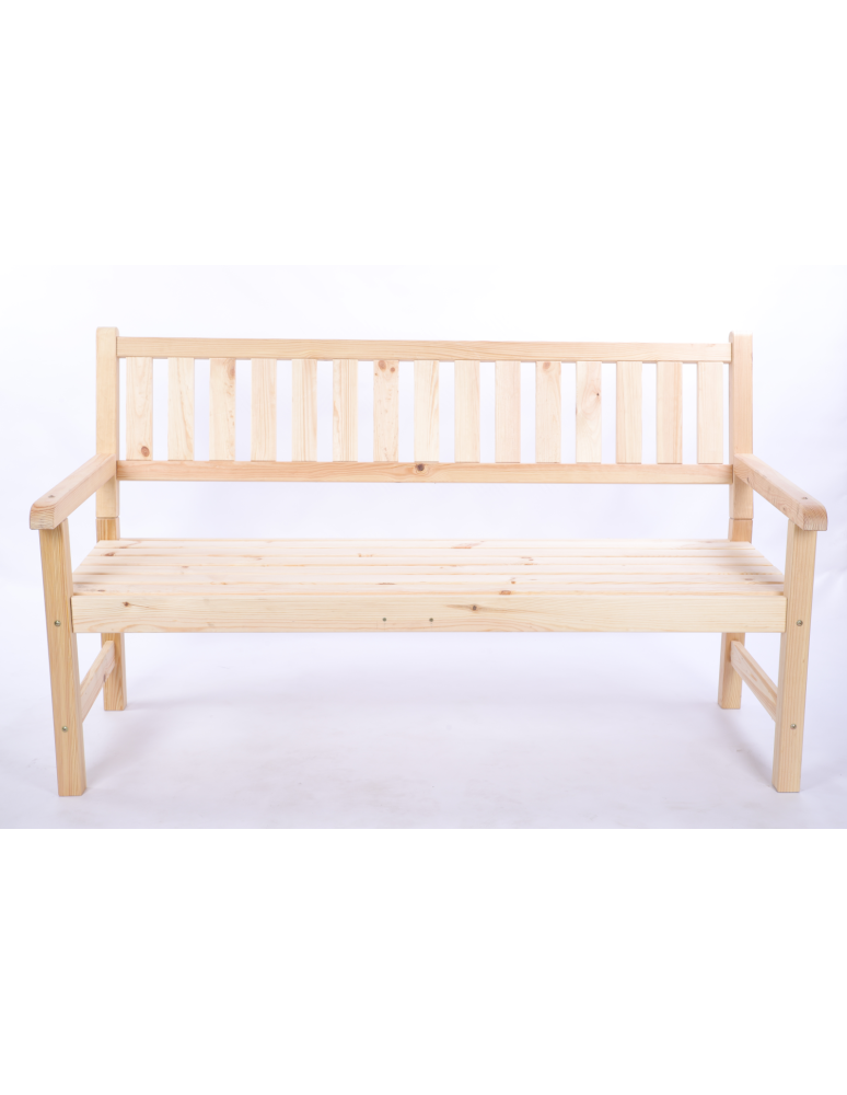 Stoły i ławki - Ławka ogrodowa drewniana z oparciem podłokietniki trzyosobowa EKO DREWNO - product b2b.wamar.biz 3