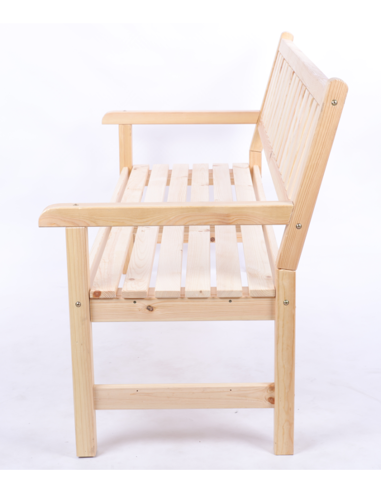 Stoły i ławki - Ławka ogrodowa drewniana z oparciem podłokietniki trzyosobowa EKO DREWNO - product b2b.wamar.biz 4