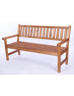 Ławka ogrodowa drewniana z oparciem podłokietniki trzyosobowa EKO DREWNO - product 2