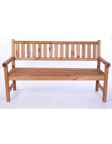 Stoły i ławki - Ławka ogrodowa drewniana z oparciem podłokietniki trzyosobowa EKO DREWNO - product 3