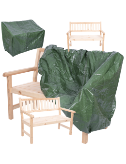 Ławka ogrodowa drewniana z oparciem POKROWIEC dwuosobowa IMPREGNAT