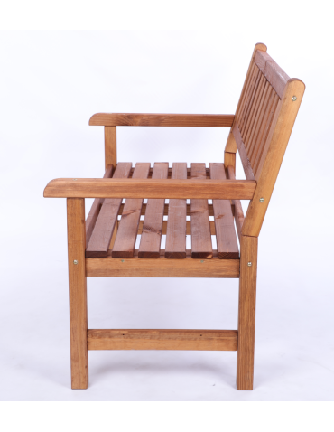 Stoły i ławki - Ławka ogrodowa drewniana z oparciem POKROWIEC dwuosobowa EKO DREWNO - product 4