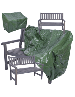 Ławka ogrodowa drewniana z oparciem POKROWIEC dwuosobowa EKO DREWNO