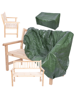 Ławka ogrodowa drewniana z oparciem POKROWIEC trzyosobowa EKO DREWNO