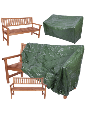 Ławka ogrodowa drewniana z oparciem POKROWIEC trzyosobowa EKO DREWNO