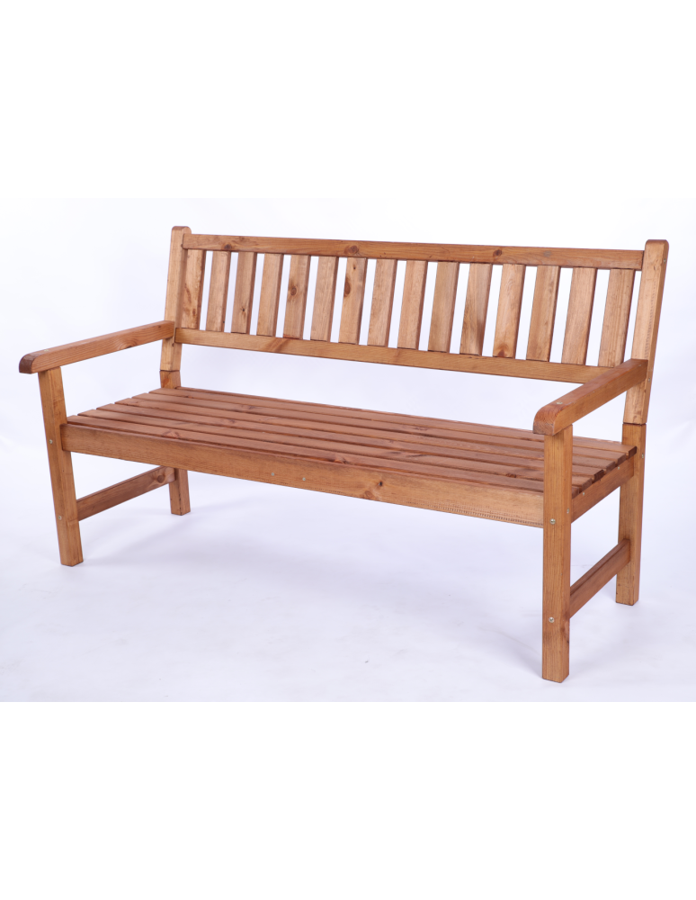 Stoły i ławki - Ławka ogrodowa drewniana z oparciem POKROWIEC trzyosobowa EKO DREWNO - product b2b.wamar.biz 2