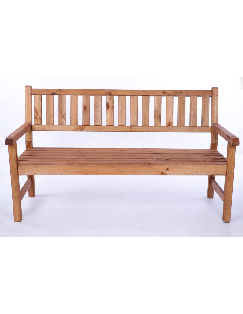 Stoły i ławki - Ławka ogrodowa drewniana z oparciem POKROWIEC trzyosobowa EKO DREWNO - product b2b.wamar.biz 3