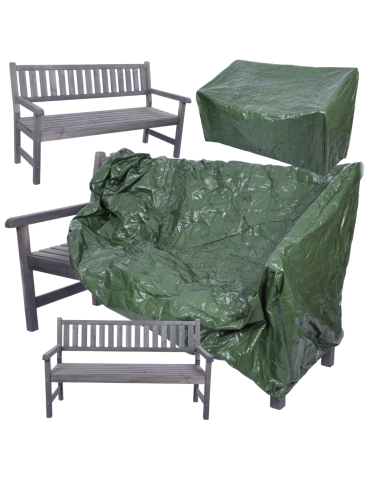 Ławka ogrodowa drewniana z oparciem POKROWIEC trzyosobowa EKO DREWNO