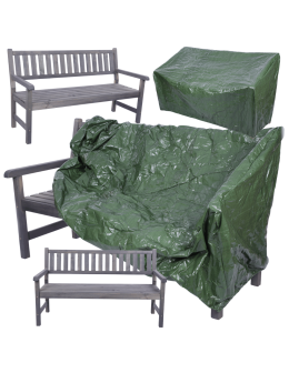 Ławka ogrodowa drewniana z oparciem POKROWIEC trzyosobowa EKO DREWNO