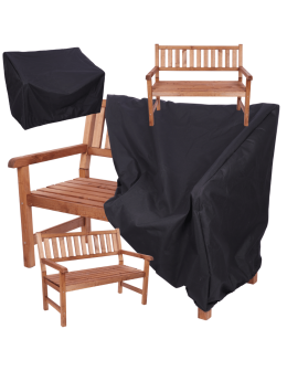 Ławka ogrodowa drewniana z oparciem POKROWIEC dwuosobowa EKO DREWNO