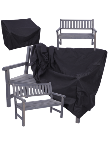 Ławka ogrodowa drewniana z oparciem POKROWIEC dwuosobowa EKO DREWNO