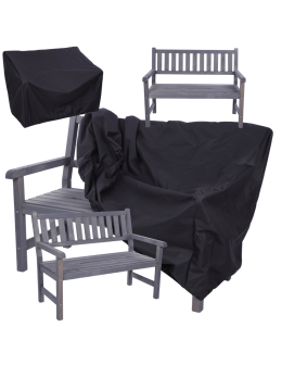 Ławka ogrodowa drewniana z oparciem POKROWIEC dwuosobowa EKO DREWNO