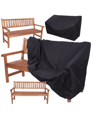 Ławka ogrodowa drewniana z oparciem POKROWIEC trzyosobowa EKO DREWNO