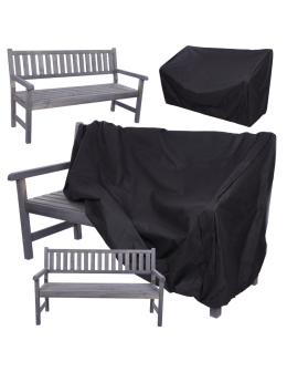 Ławka ogrodowa drewniana z oparciem POKROWIEC trzyosobowa EKO DREWNO