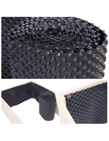 Folia kubełkowa do grządek z nadstawek ochrona desek wys.19cm dł. 1,8m