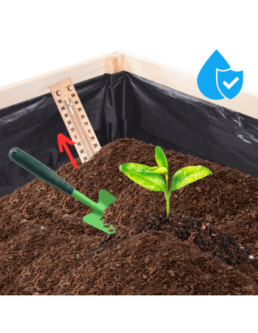Folia ogrodnicza zabezpieczająca - Folia zabezpieczająca do grządek podwyższonych ochrona desek wys.27cm dł. 2,5m - produkt 3