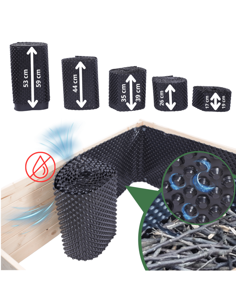 Folia Kubełkowa - Folia kubełkowa do grządek z nadstawek ochrona desek wys.19cm dł. 3,9m - product b2b.wamar.biz 3