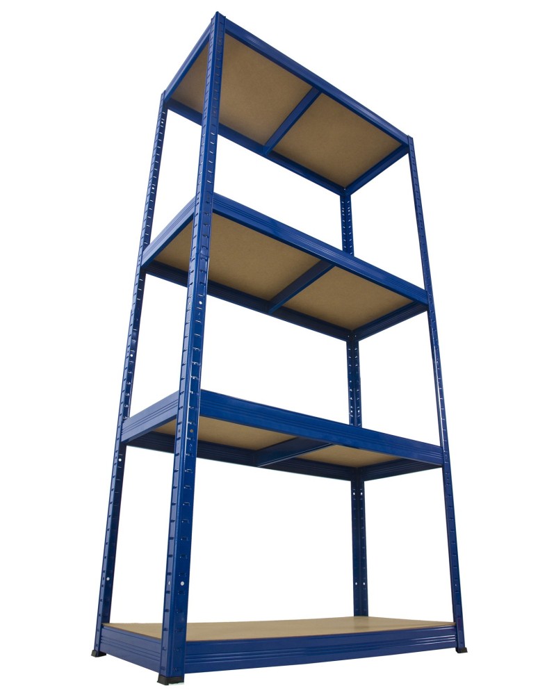 Regały - Regał Helios 180x120x45 cm 4 półki/175kg Niebiesko-Biały - product b2b.wamar.biz 1
