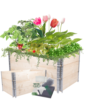 Skrzynia na warzywa impregnowana grządka podwyższona donica 60X120X80