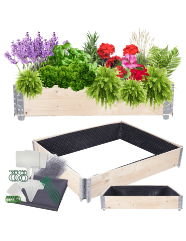 Skrzynia warzywniak FOLIA KUBEŁKI grządka podwyższona donica 20X120X100