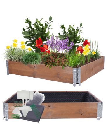 Skrzynia warzywniak FOLIA KUBEŁKI grządka podwyższona donica 20X120X100