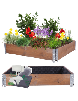 Skrzynia warzywniak FOLIA KUBEŁKI grządka podwyższona donica 20X120X100