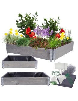 Skrzynia warzywniak FOLIA KUBEŁKI grządka podwyższona donica 20X120X100