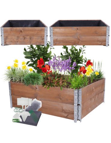 Skrzynia warzywniak FOLIA KUBEŁKI grządka podwyższona donica 40X120X100