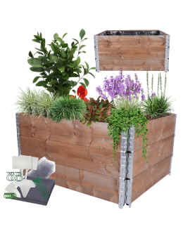 Skrzynia warzywniak FOLIA KUBEŁKI grządka podwyższona donica 60X120X100