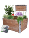 Skrzynia warzywniak FOLIA KUBEŁKI grządka podwyższona donica 60X120X100