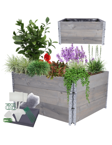 Skrzynia warzywniak FOLIA KUBEŁKI grządka podwyższona donica 60X120X100