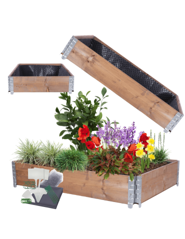 Skrzynia na warzywa FOLIA KUBEŁKI grządka podwyższona donica 20X120X80