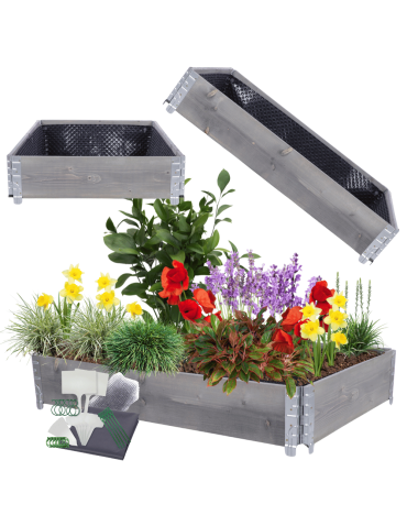 Skrzynia na warzywa FOLIA KUBEŁKI grządka podwyższona donica 20X120X80