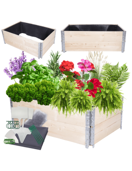 Skrzynia na warzywa FOLIA KUBEŁKI grządka podwyższona donica 40X120X80