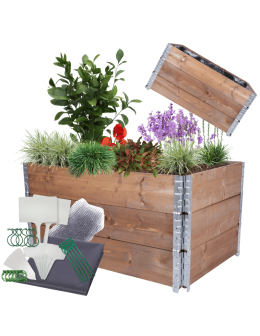 Skrzynia na warzywa FOLIA KUBEŁKI grządka podwyższona donica 60X120X80