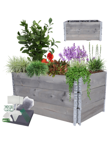 Skrzynia na warzywa FOLIA KUBEŁKI grządka podwyższona donica 60X120X80