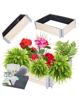 Skrzynia na warzywa FOLIA KUBEŁKI grządka podwyższona inspekt 20X60X80