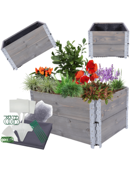 Skrzynia na warzywa FOLIA KUBEŁKI grządka podwyższona inspekt 40X60X80