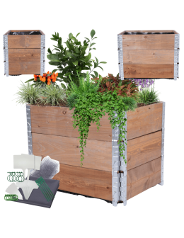 Skrzynia na warzywa FOLIA KUBEŁKI grządka podwyższona inspekt 60X60X80