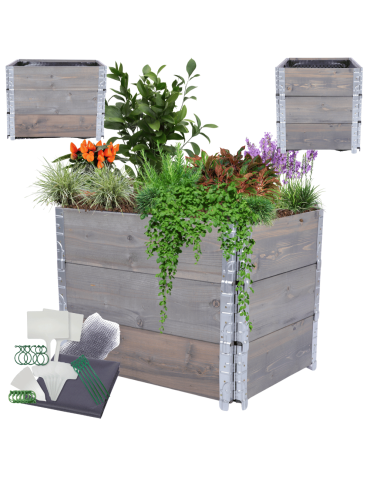 Skrzynia na warzywa FOLIA KUBEŁKI grządka podwyższona inspekt 60X60X80